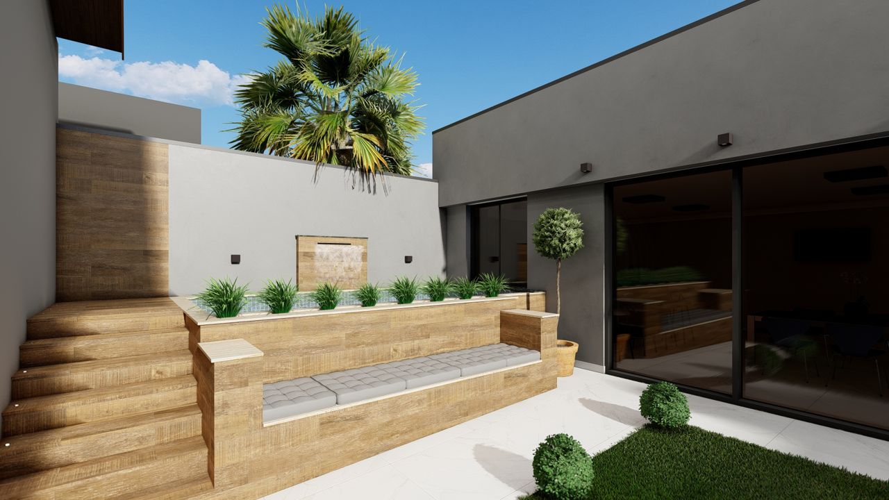 Residência com jardim
